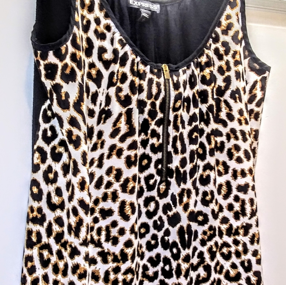 Express sleeveless camo top